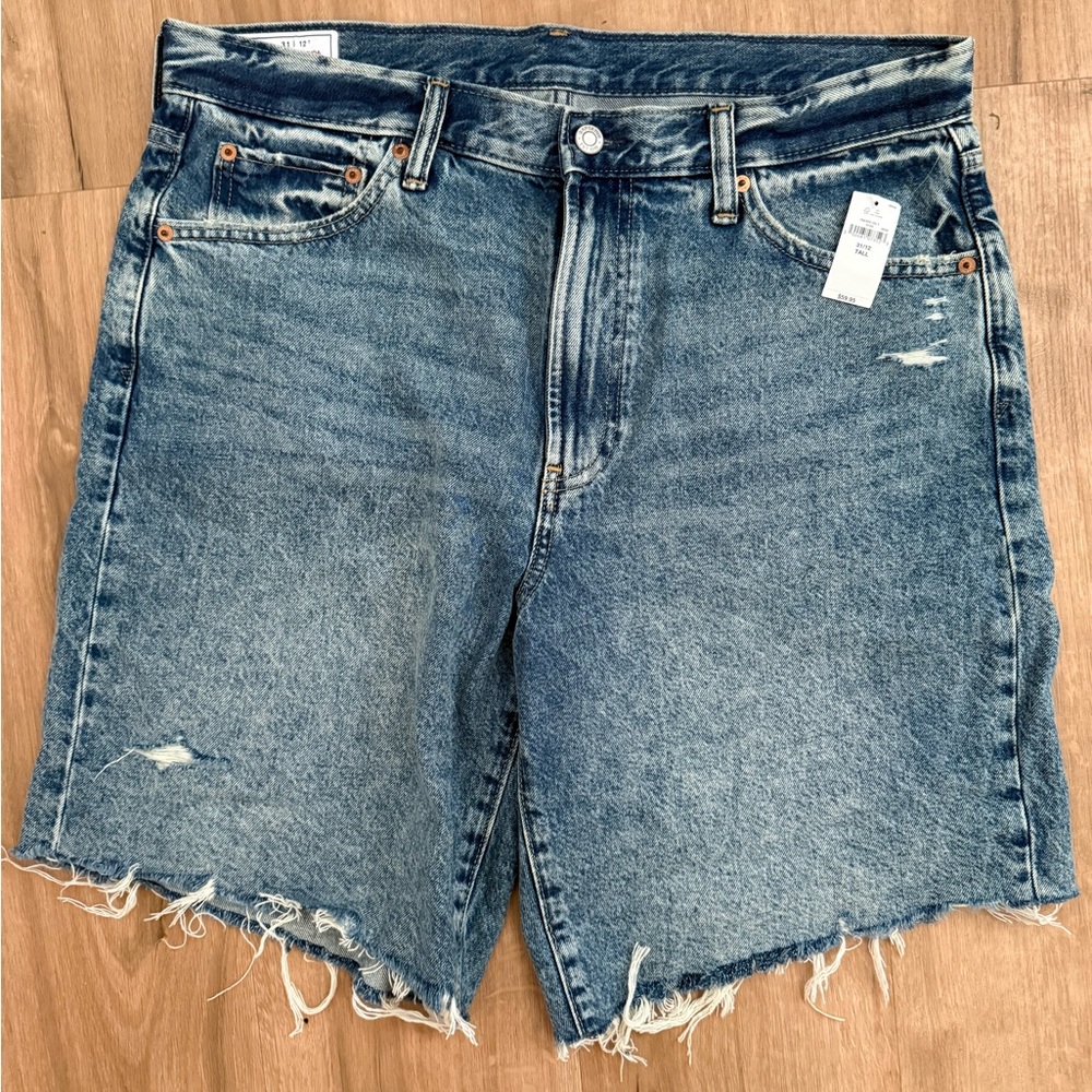 GAP Blue Distressed Jean Shorts